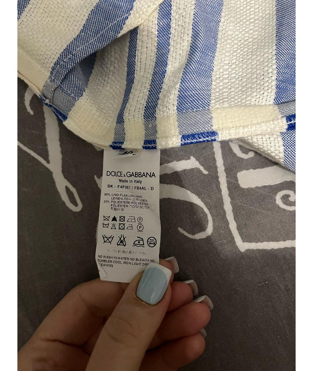 DOLCE&GABBANA Мульти хлопковая юбка миди, фото 5