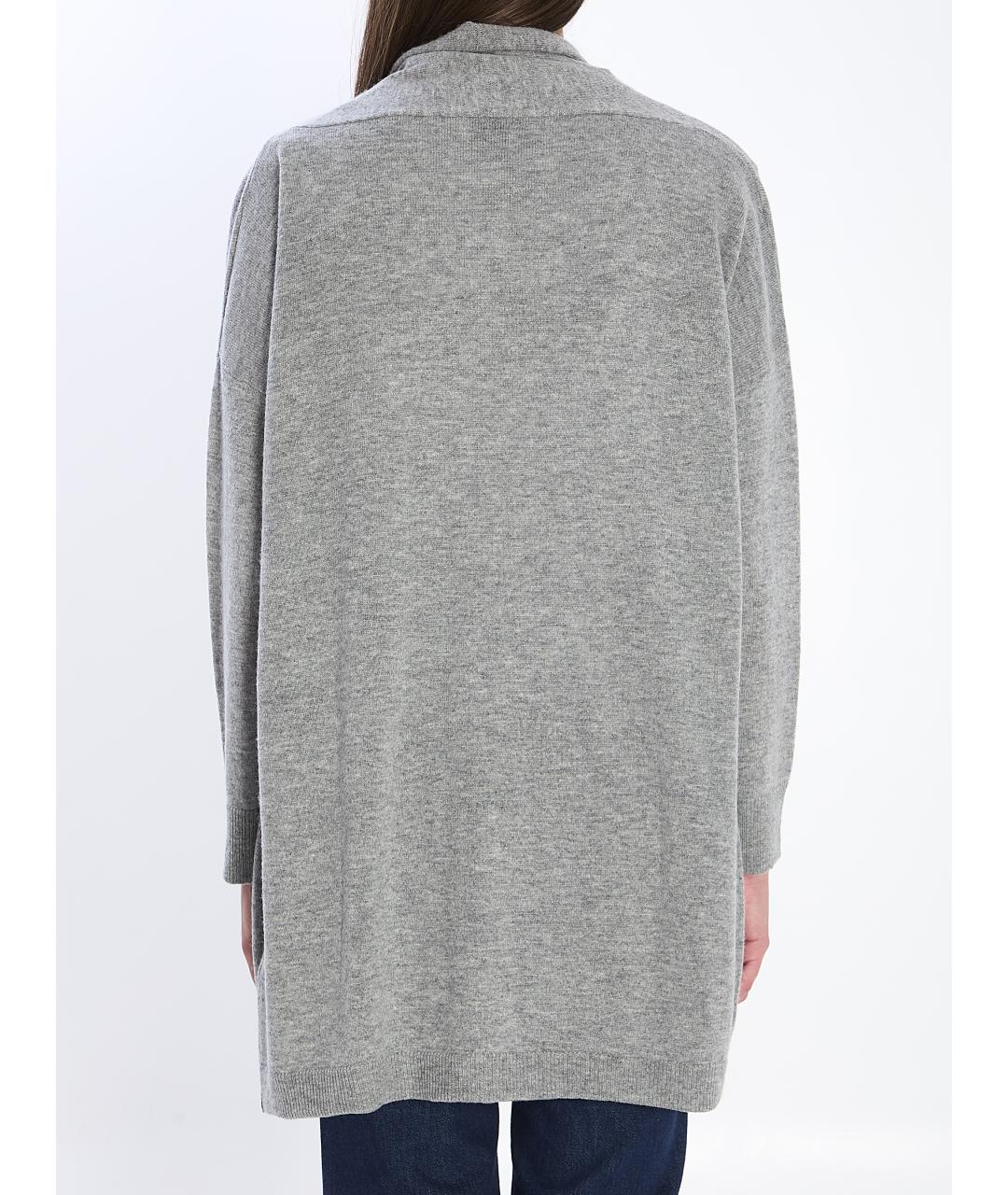 ALLUDE Серый шерстяной кардиган, фото 4