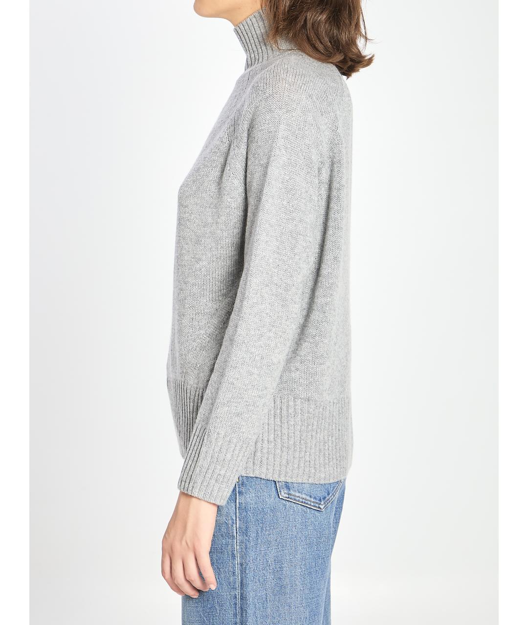 ALLUDE Серый шерстяной джемпер / свитер, фото 4