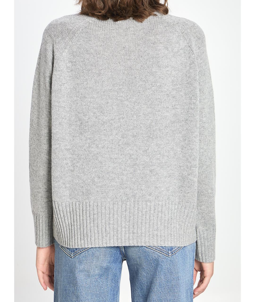 ALLUDE Серый шерстяной джемпер / свитер, фото 5