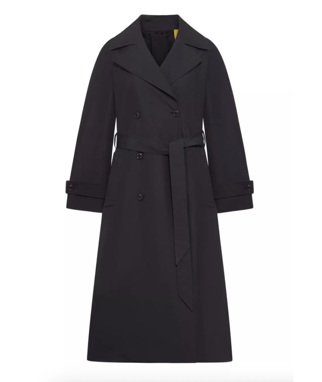 MONCLER Черный полиэстеровый тренч/плащ, фото 1