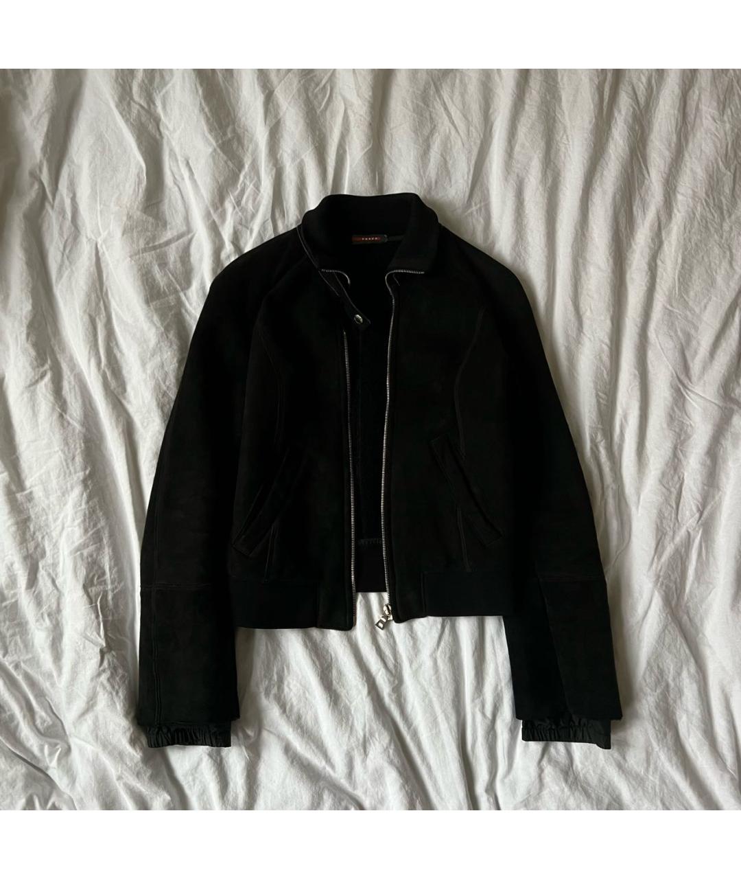 PRADA Черная кожаная дубленка, фото 8