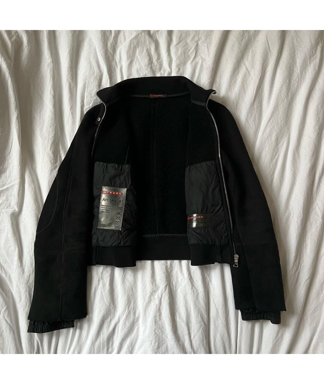 PRADA Черная кожаная дубленка, фото 5