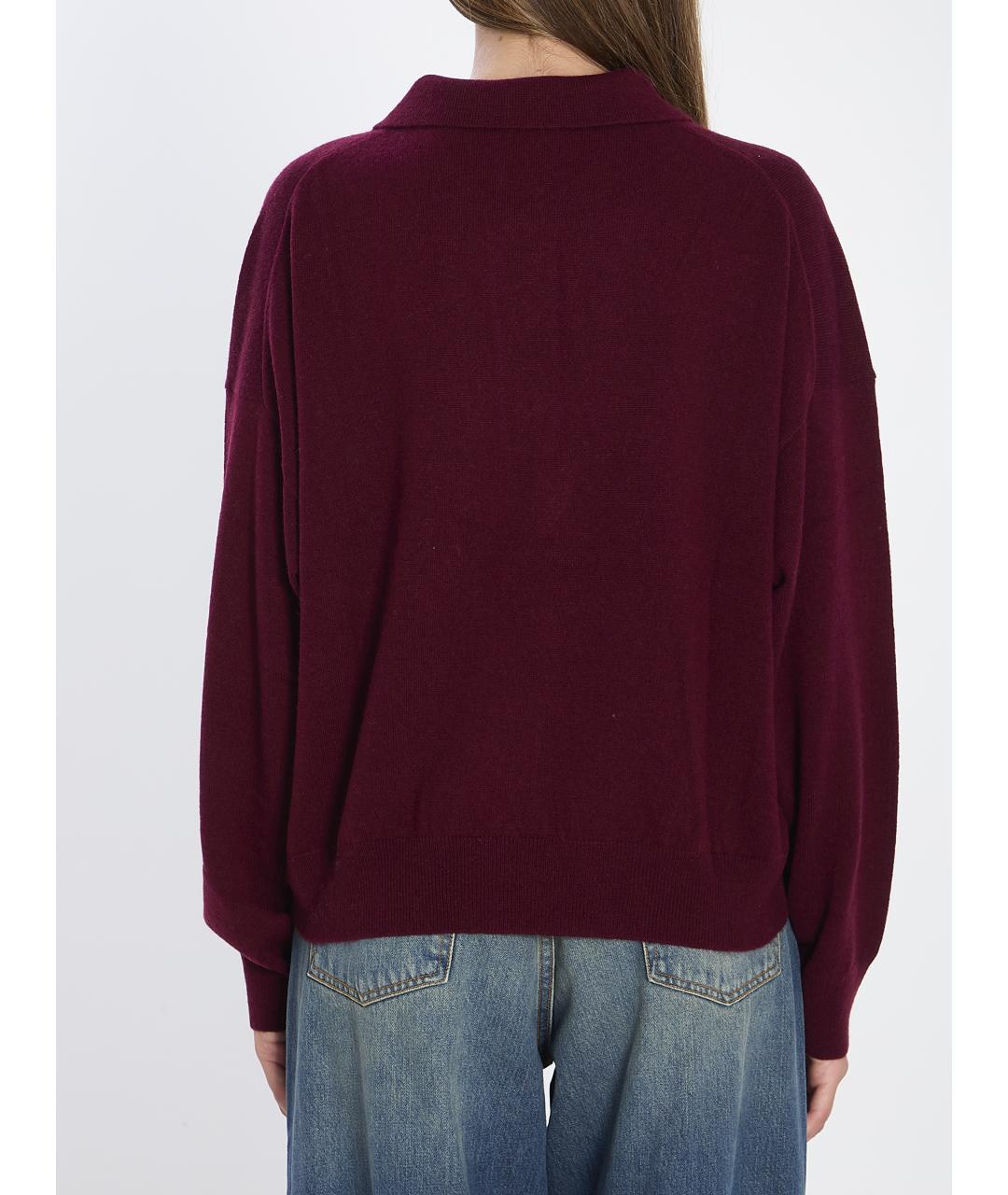 ALLUDE Бордовый шерстяной джемпер / свитер, фото 5