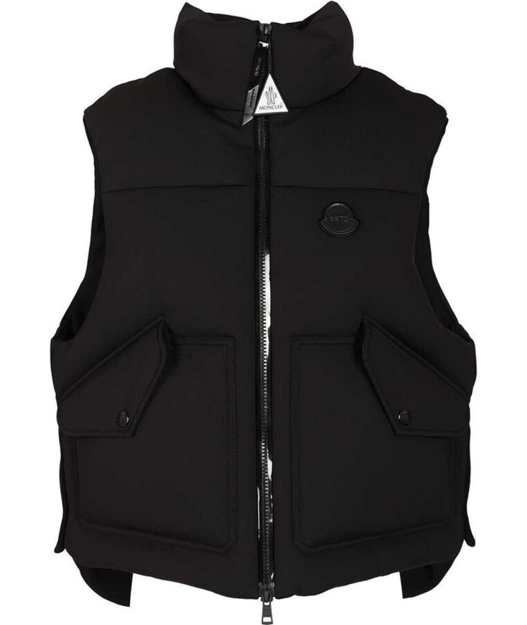 MONCLER Черный полиэстеровый жилет, фото 1