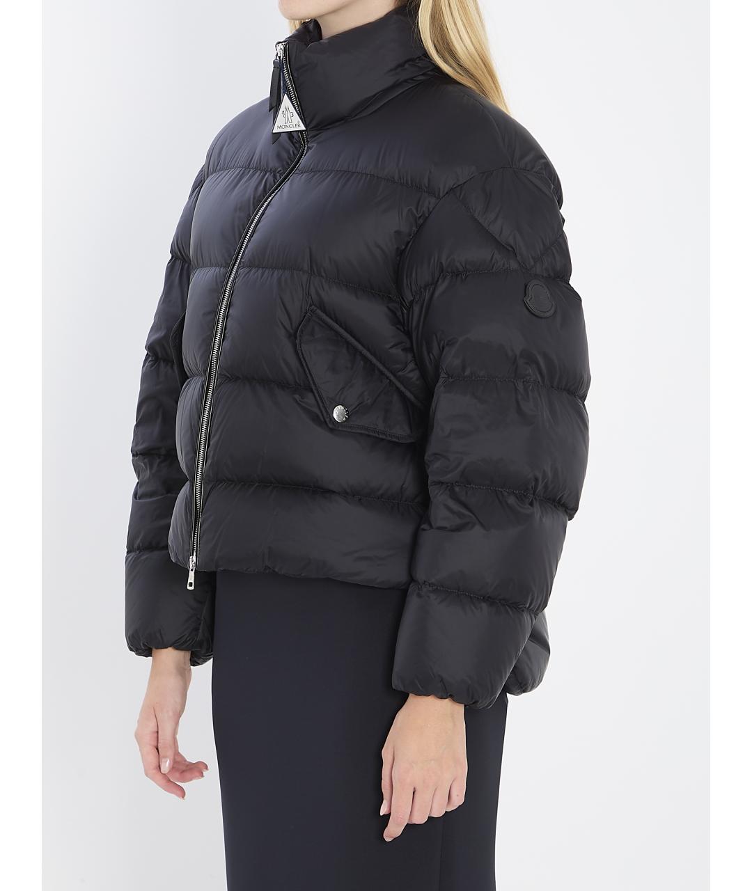MONCLER Черный полиэстеровый пуховик, фото 3