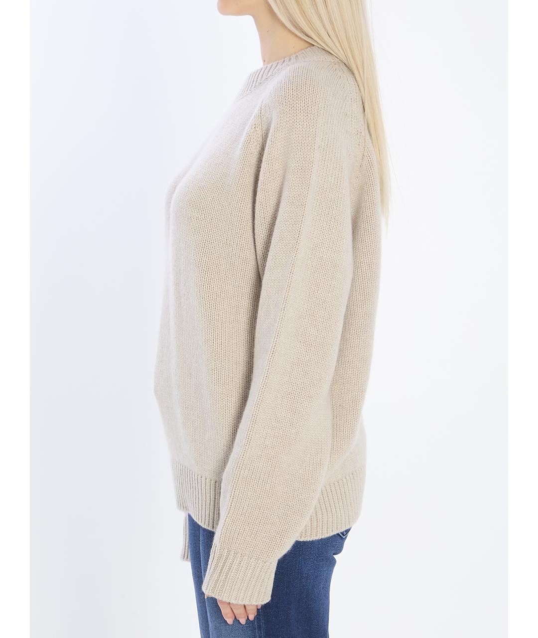 LISA YANG Бежевый кашемировый джемпер / свитер, фото 3