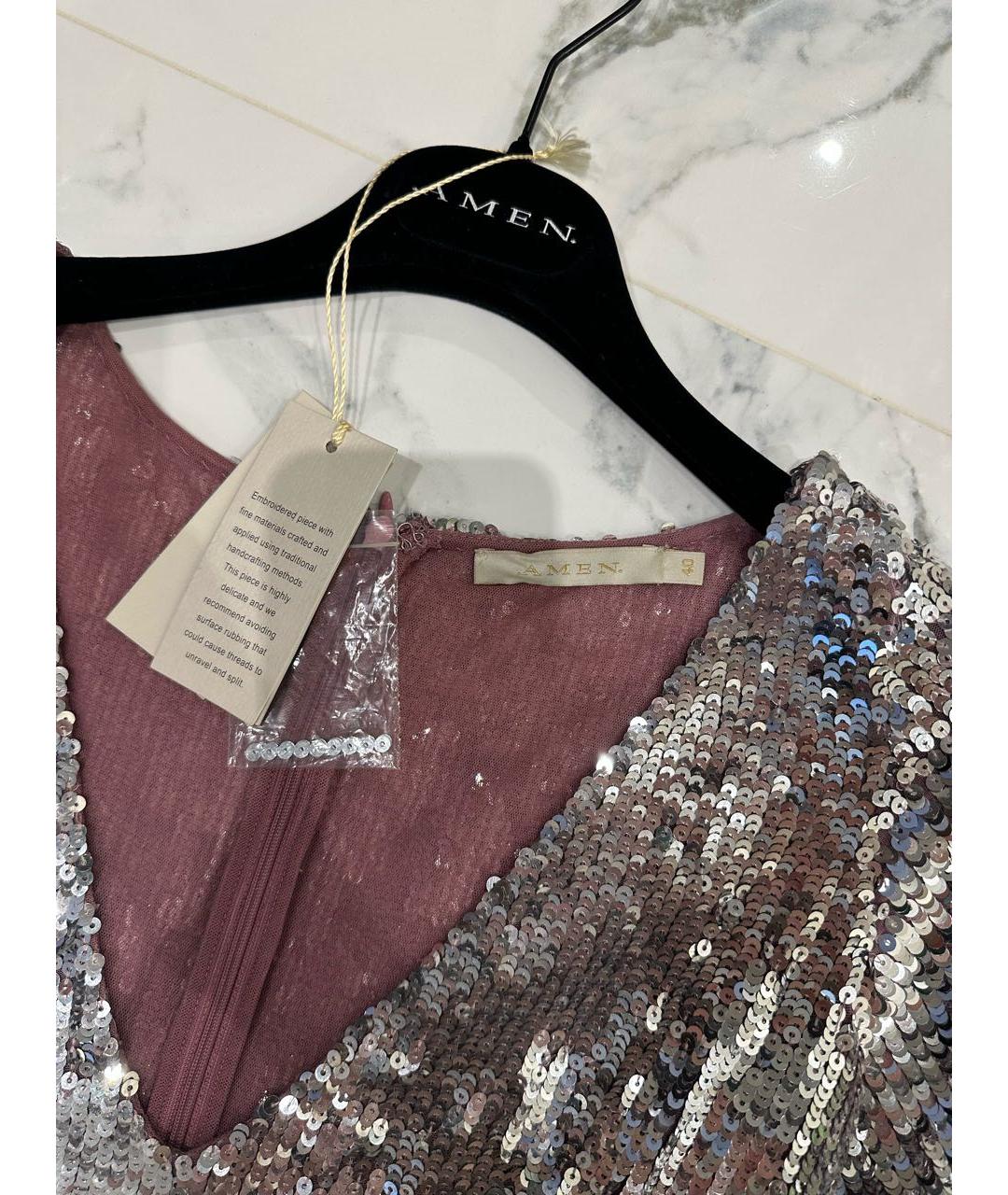 AMEN Антрацитовое вечернее платье, фото 3