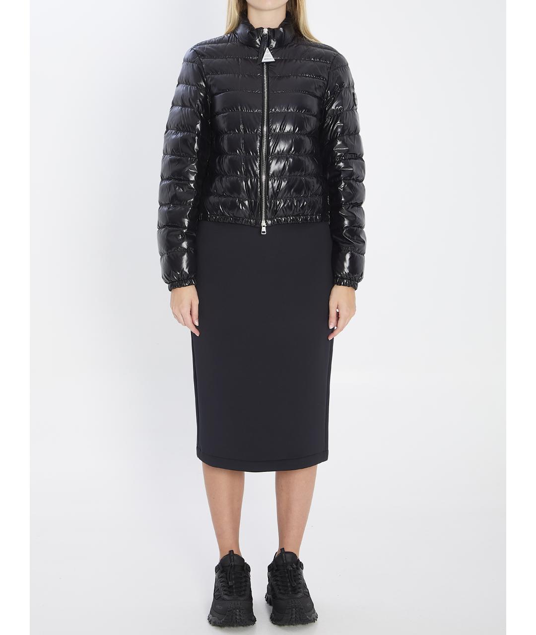 MONCLER Черная полиамидовая куртка, фото 6