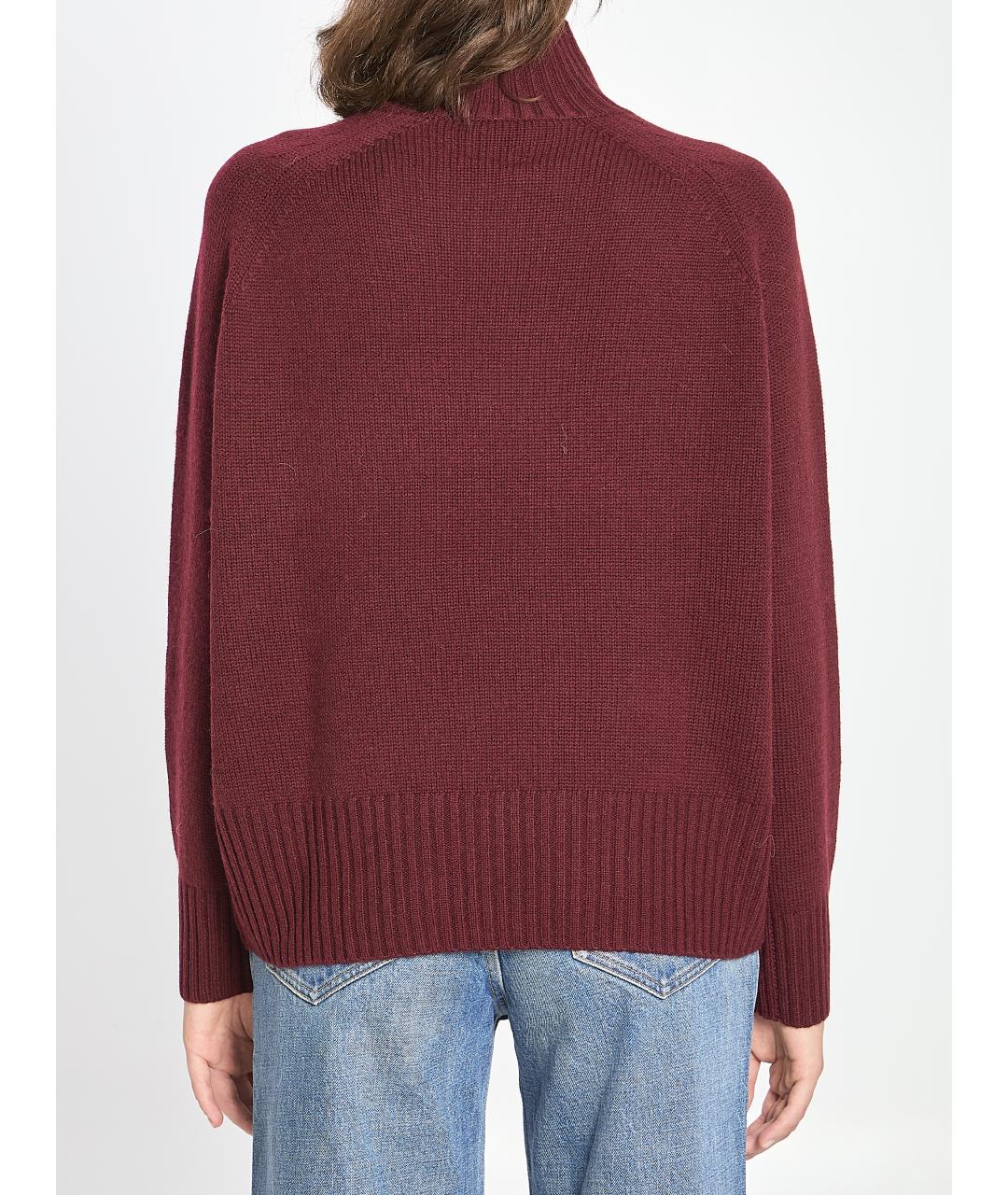 ALLUDE Бордовый шерстяной джемпер / свитер, фото 4