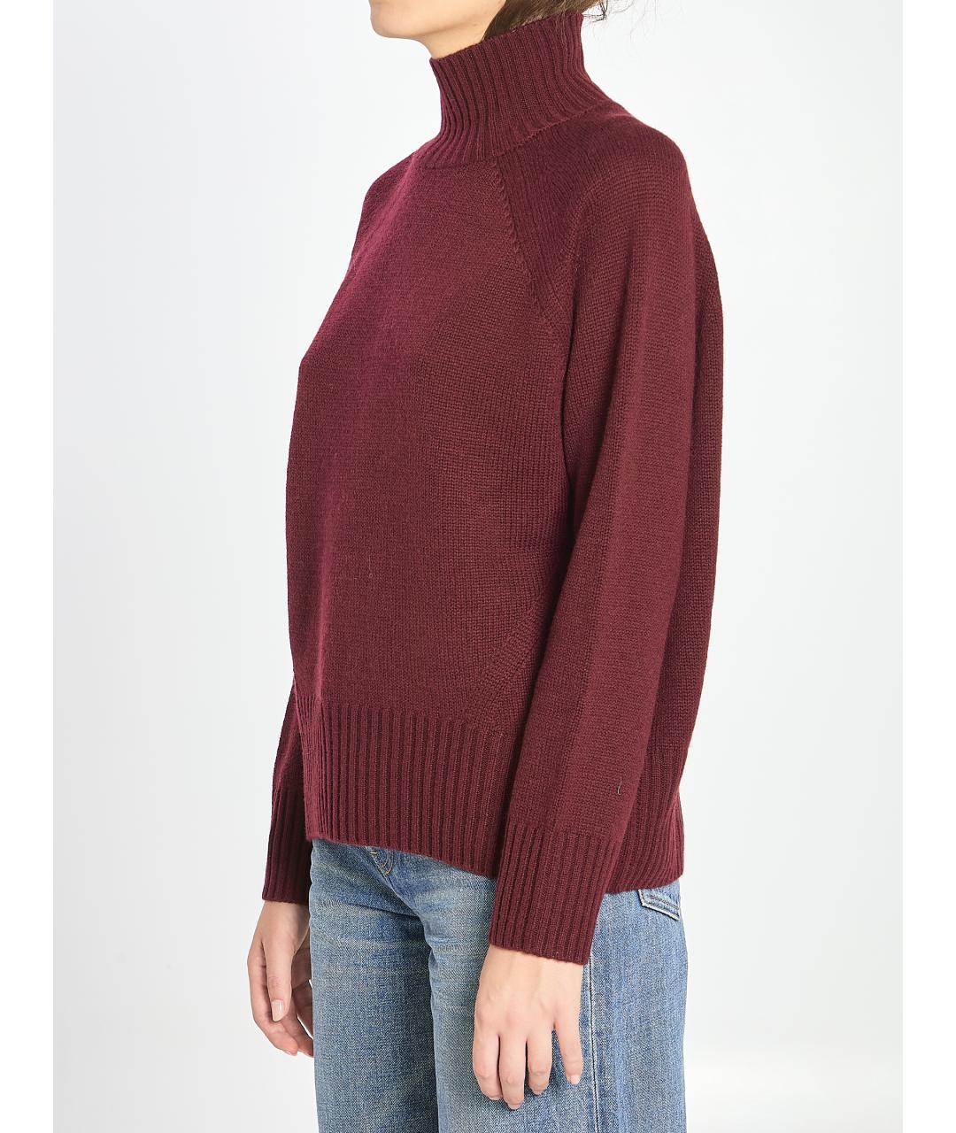 ALLUDE Бордовый шерстяной джемпер / свитер, фото 2