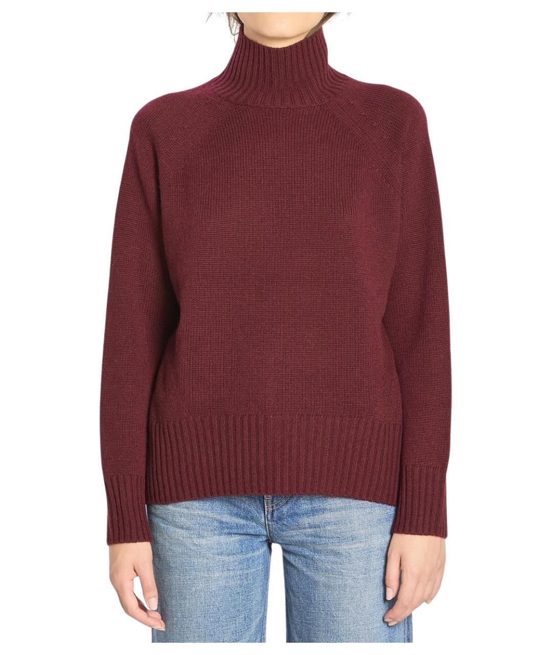 ALLUDE Бордовый шерстяной джемпер / свитер, фото 1