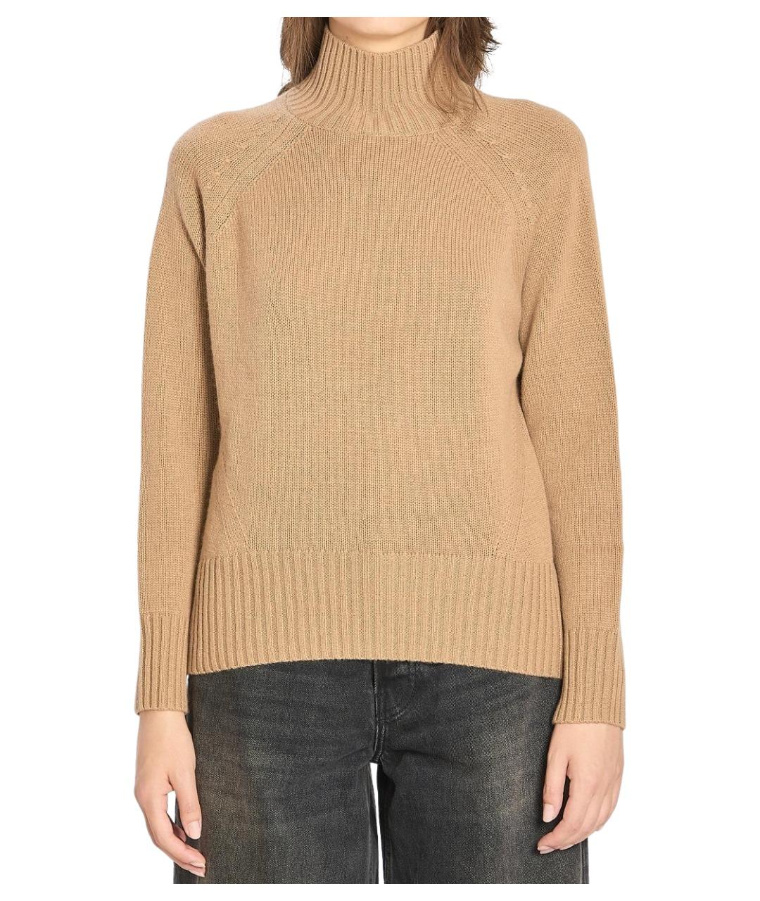 ALLUDE Бежевый шерстяной джемпер / свитер, фото 1