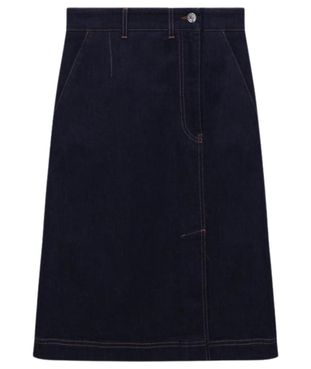 DOLCE&GABBANA Синяя деним юбка мини, фото 1