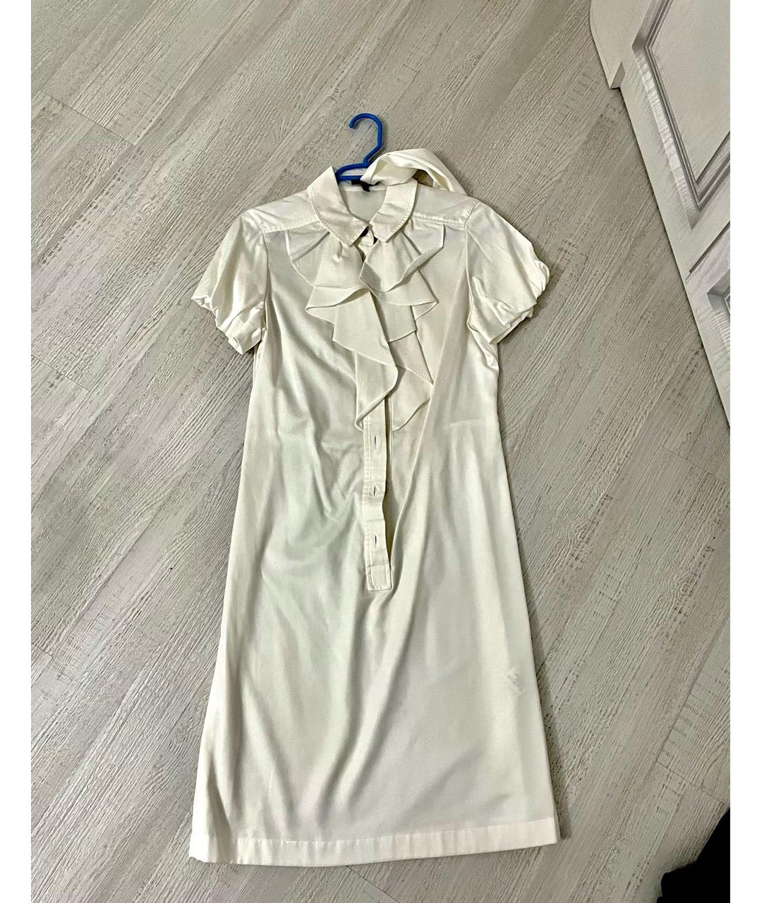 ESCADA Белое хлопковое повседневное платье, фото 5