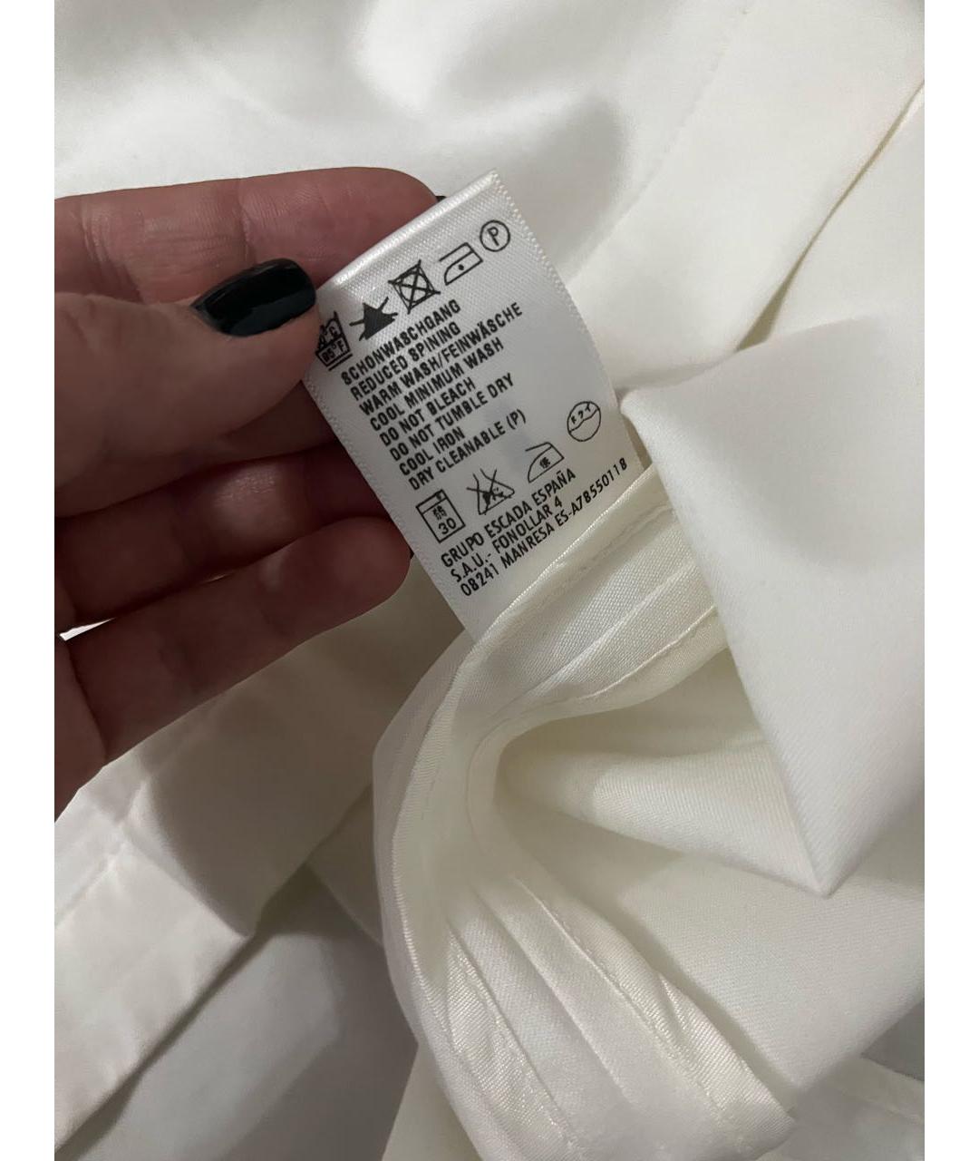 ESCADA Белое хлопковое повседневное платье, фото 3