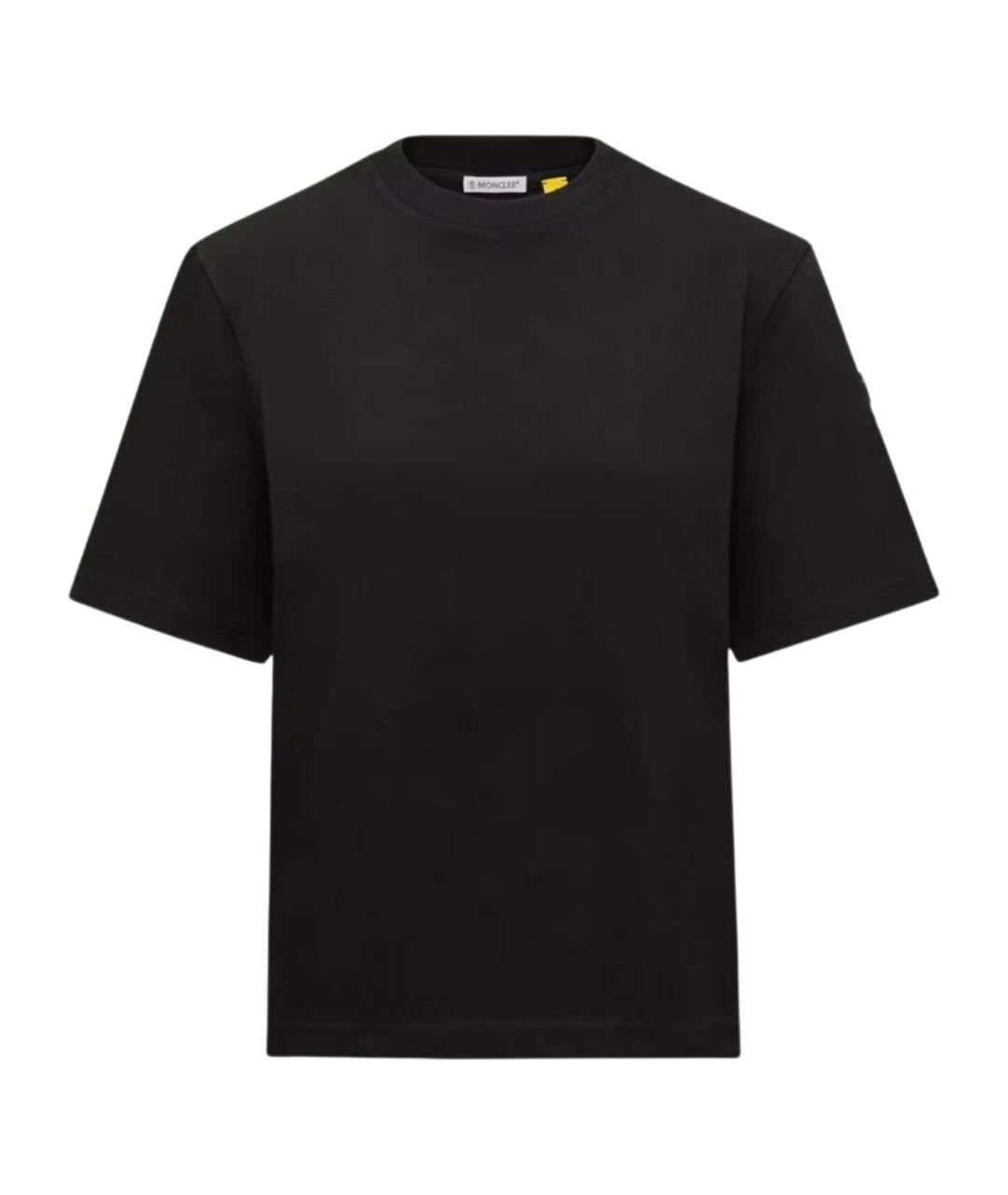 MONCLER Черная хлопковая футболка, фото 1
