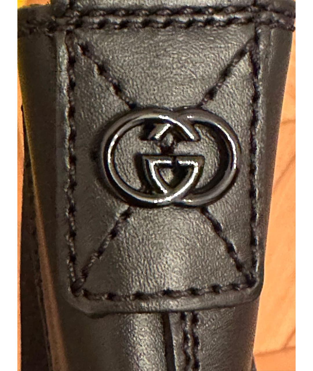 GUCCI Черные кожаные высокие ботинки, фото 8