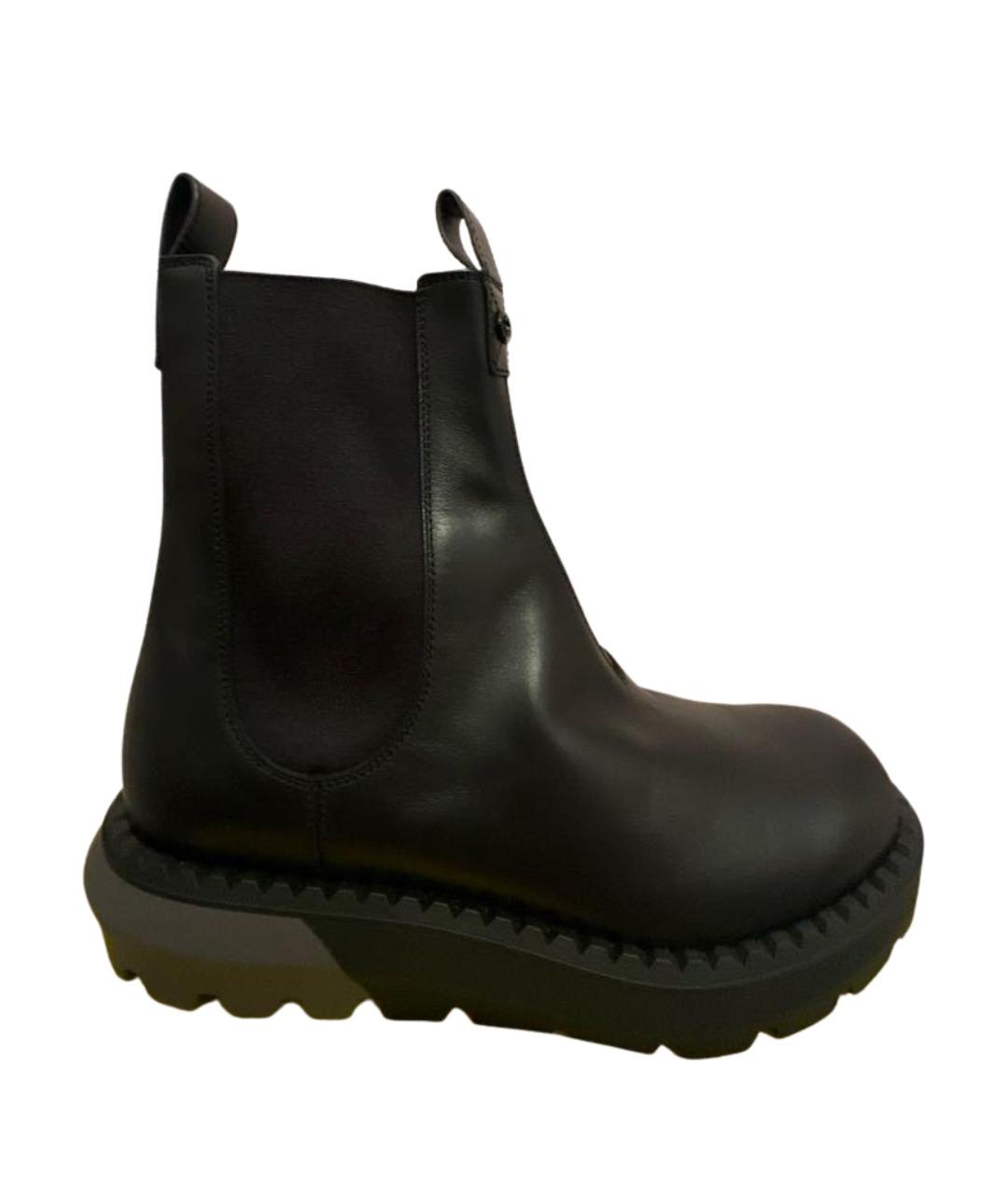 GUCCI Черные кожаные высокие ботинки, фото 1