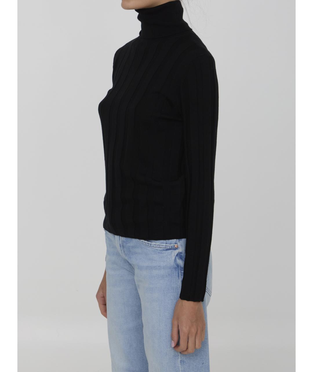 ALLUDE Черная шерстяная водолазка, фото 3