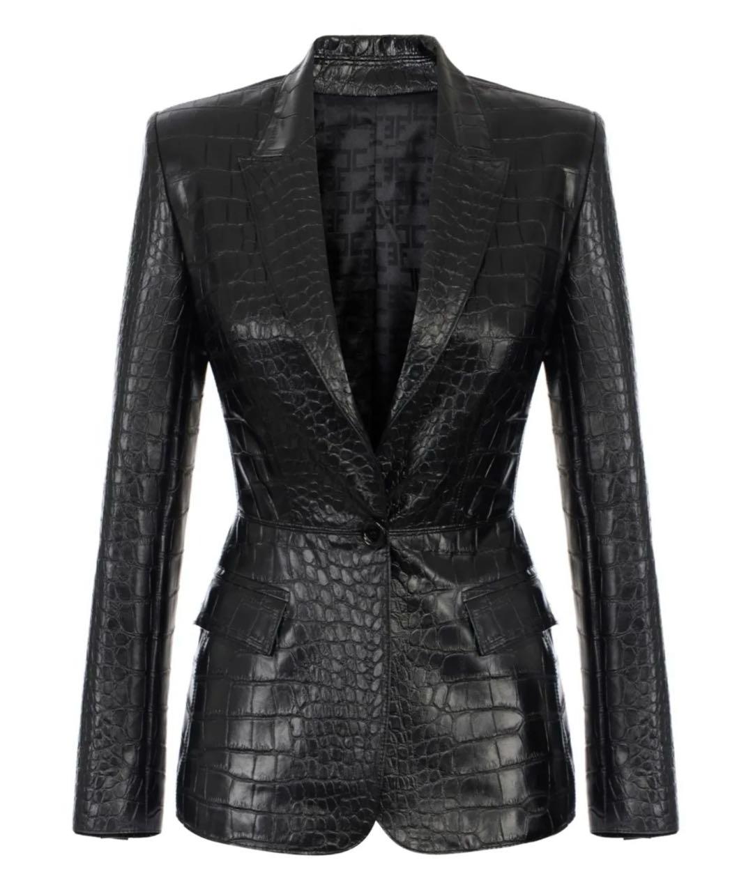 ELISABETTA FRANCHI Черная куртка, фото 8