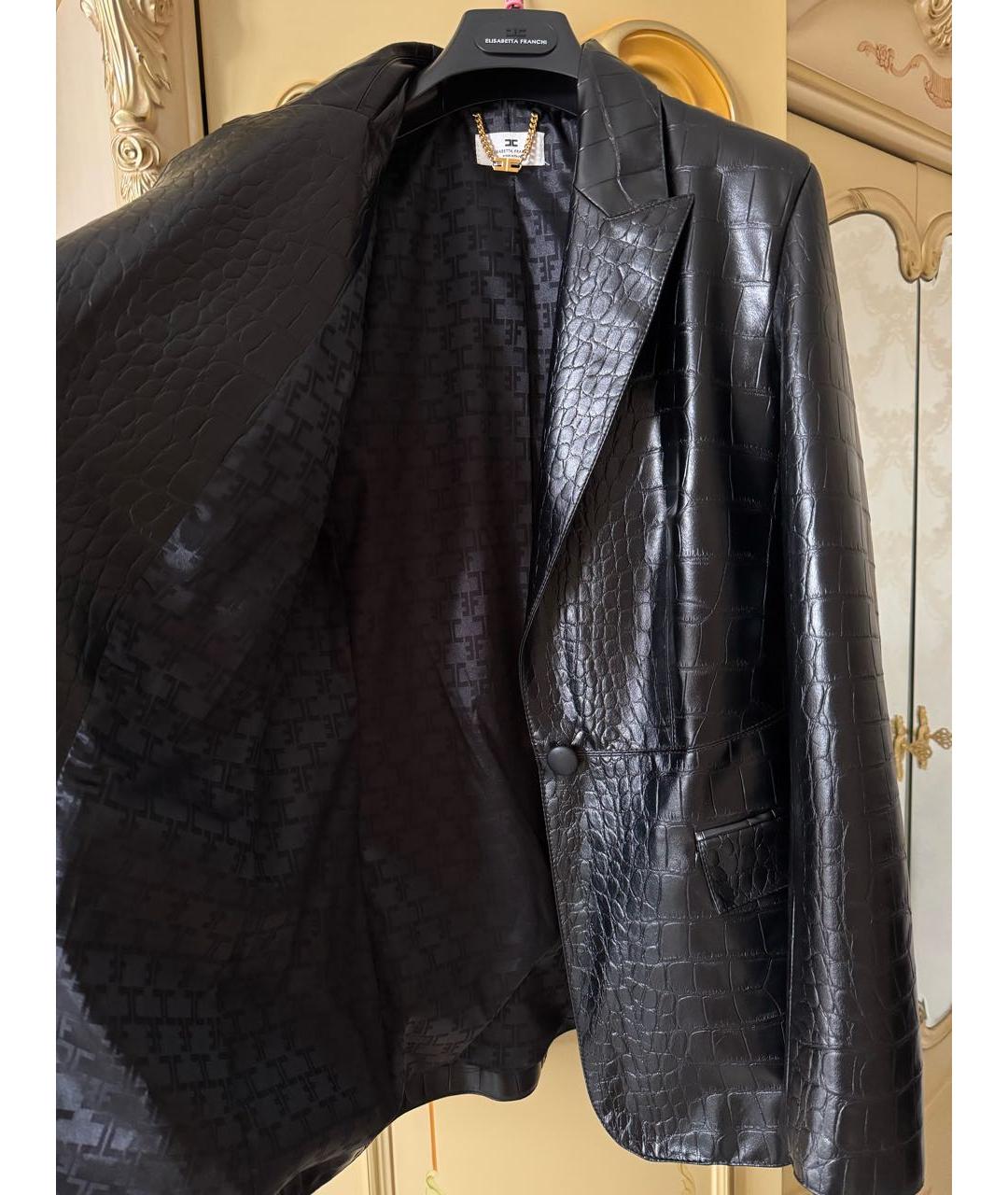 ELISABETTA FRANCHI Черная куртка, фото 4