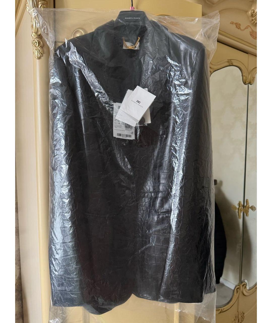 ELISABETTA FRANCHI Черная куртка, фото 7