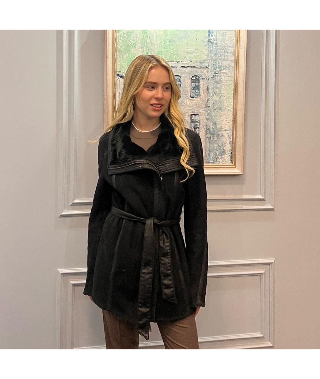 ARMANI JEANS Черная дубленка, фото 5