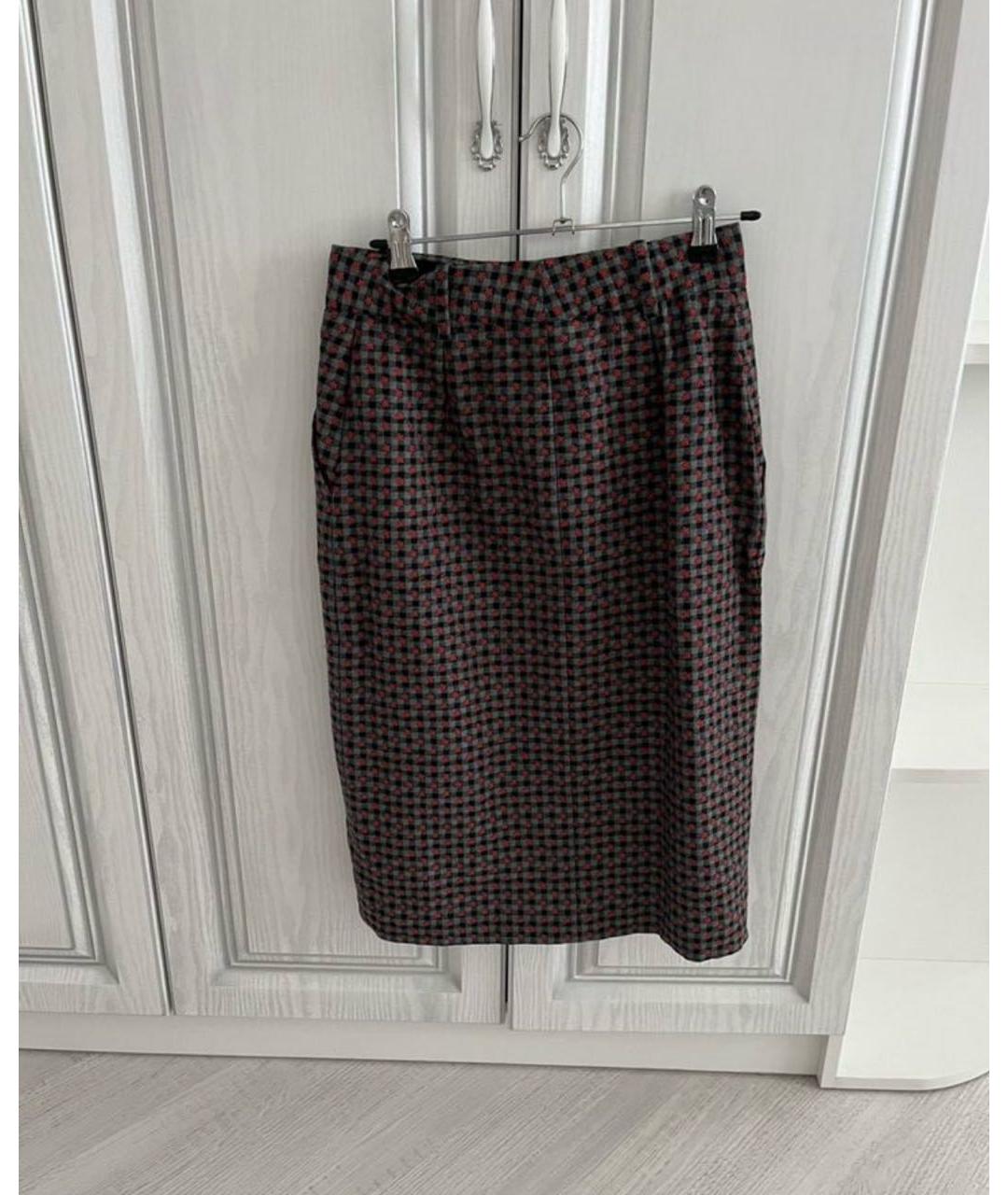 LOUIS VUITTON Мульти хлопковая юбка миди, фото 4