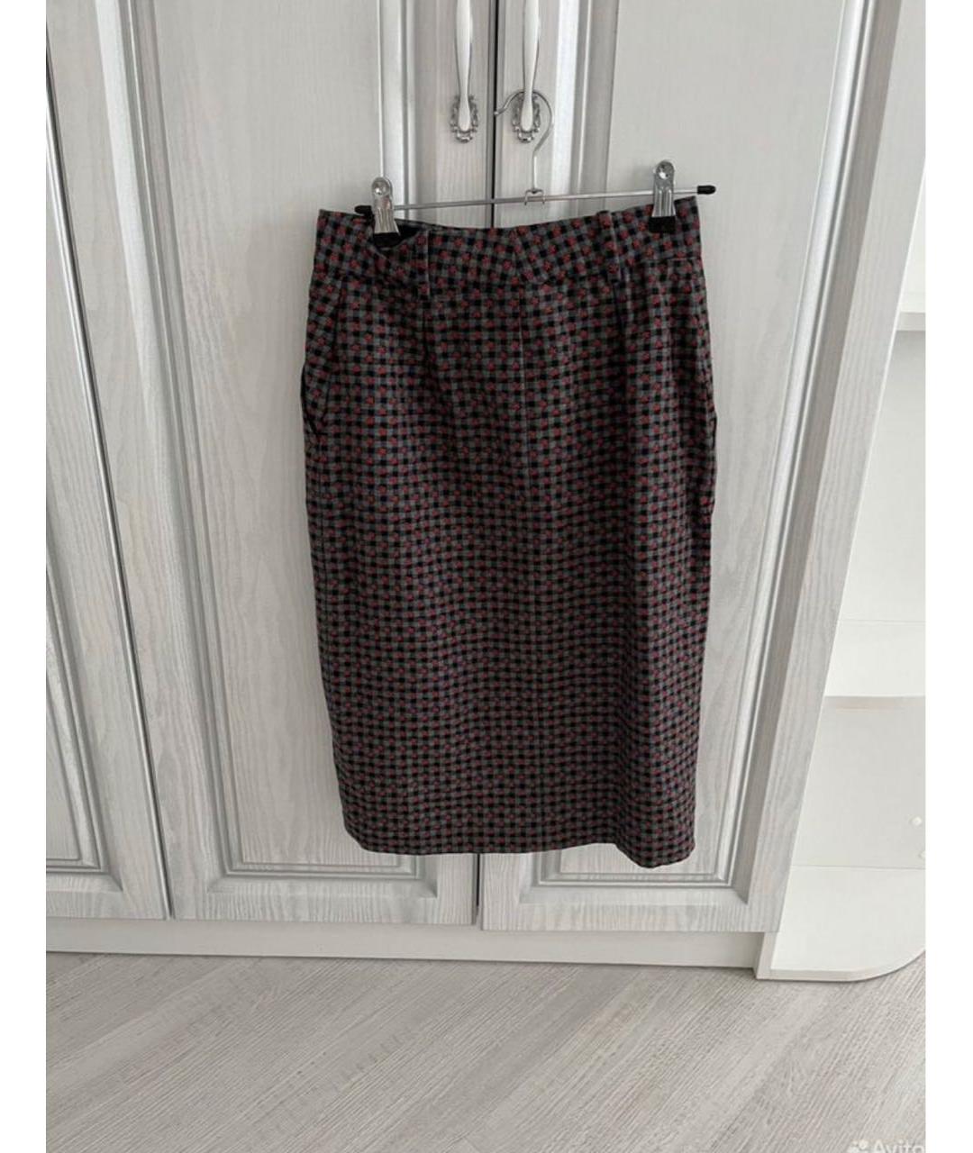 LOUIS VUITTON Мульти хлопковая юбка миди, фото 3