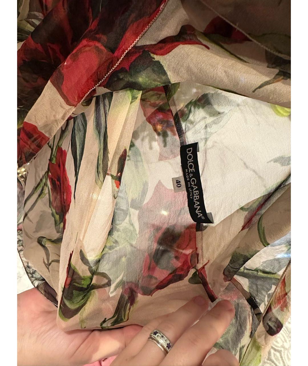 DOLCE&GABBANA Красная шифоновая блузы, фото 5