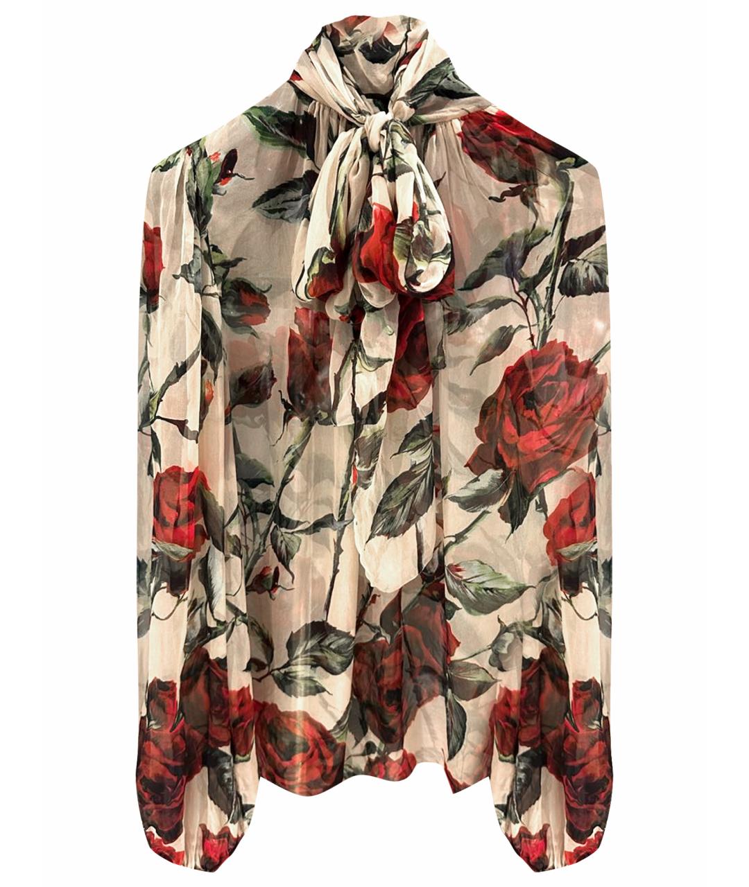 DOLCE&GABBANA Красная шифоновая блузы, фото 1