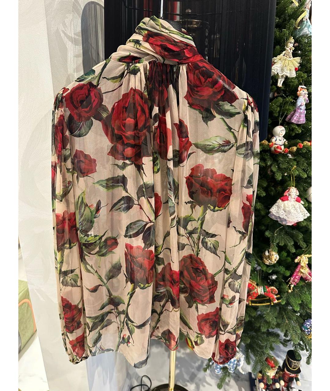 DOLCE&GABBANA Красная шифоновая блузы, фото 2