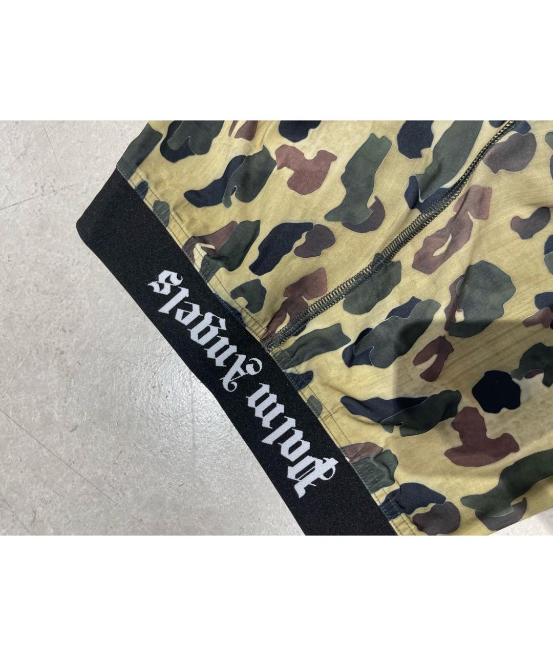 PALM ANGELS Зеленые полиэстеровые леггинсы и велосипедки, фото 4