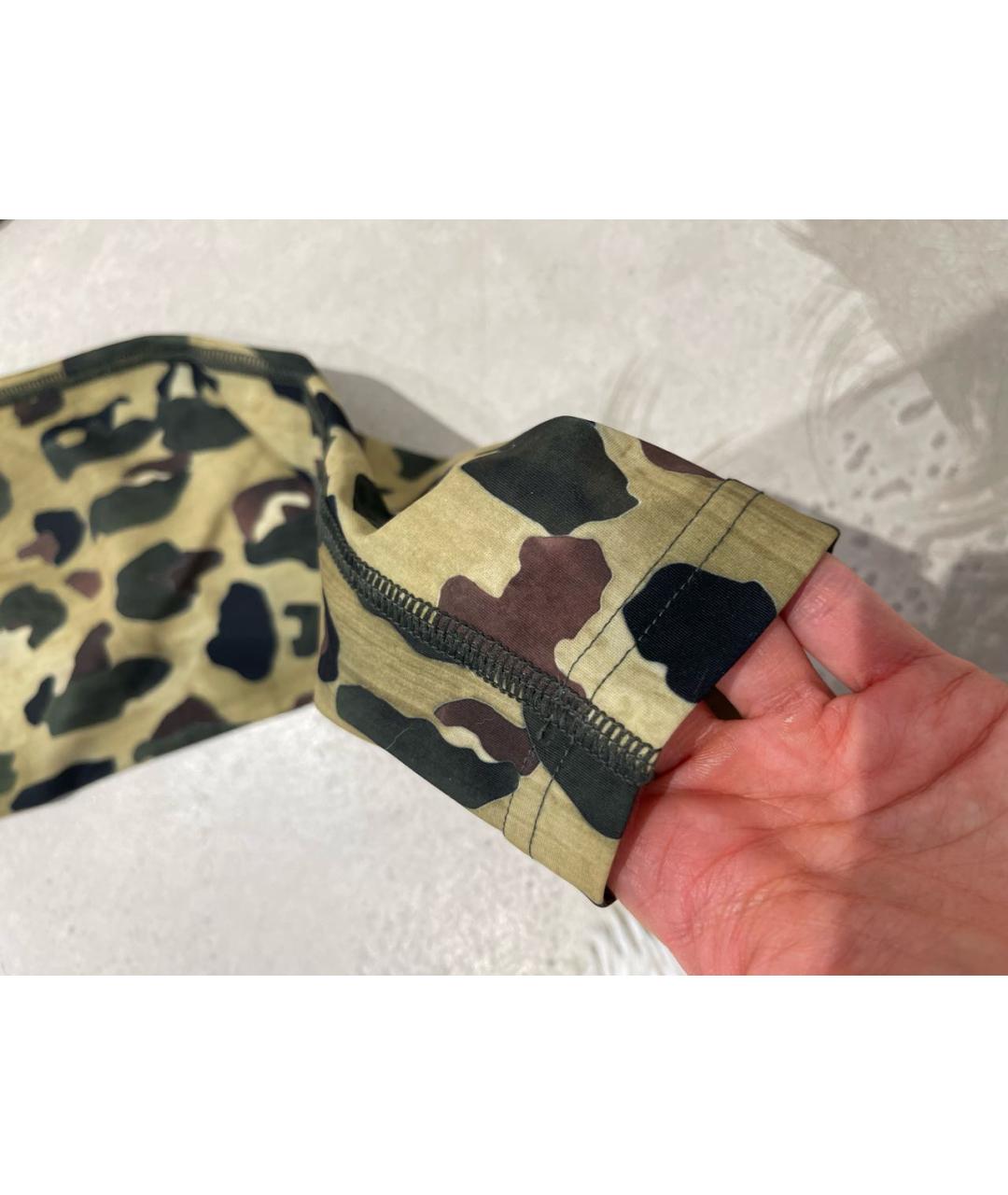 PALM ANGELS Зеленые полиэстеровые леггинсы и велосипедки, фото 5