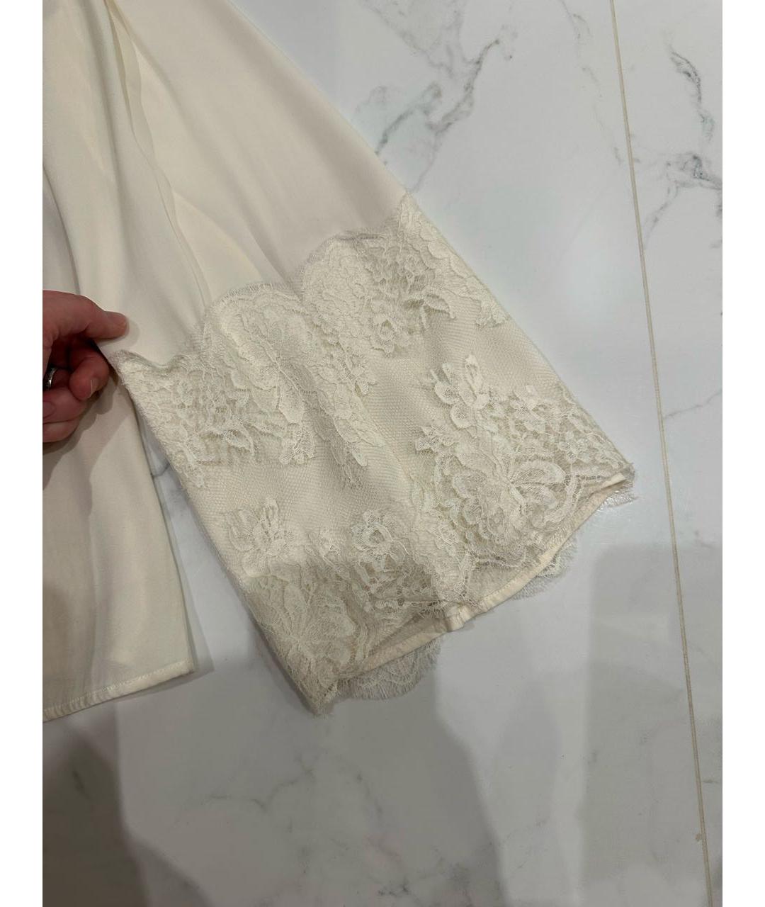 DOLCE&GABBANA Белая шелковая блузы, фото 3