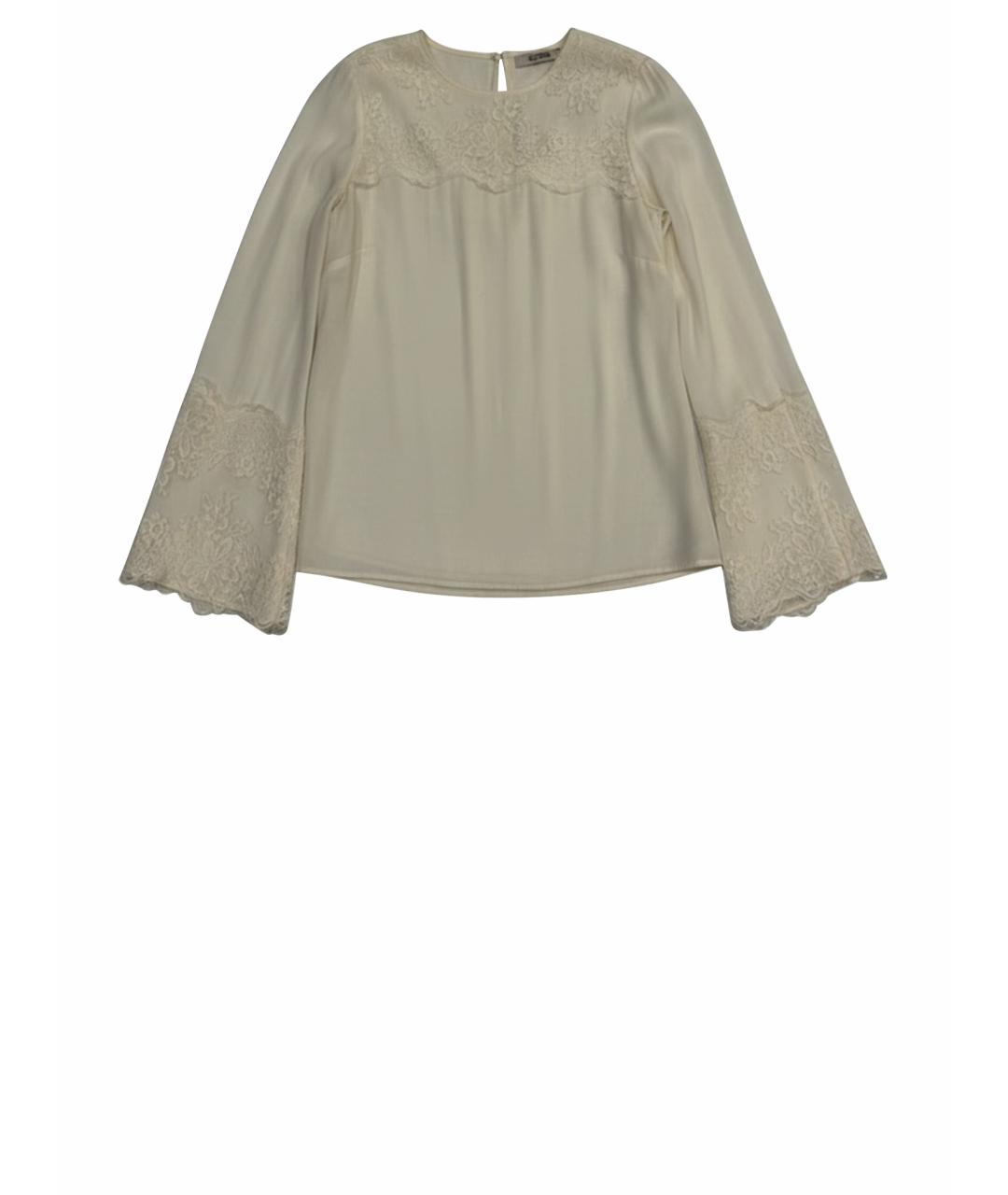 DOLCE&GABBANA Белая шелковая блузы, фото 1