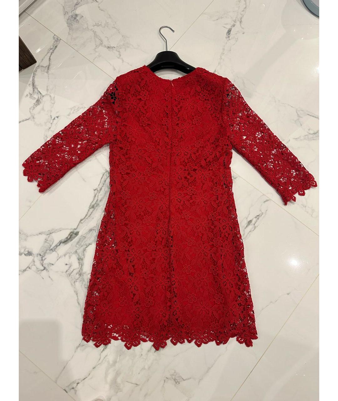 ERMANNO SCERVINO Красное кружевное коктейльное платье, фото 2