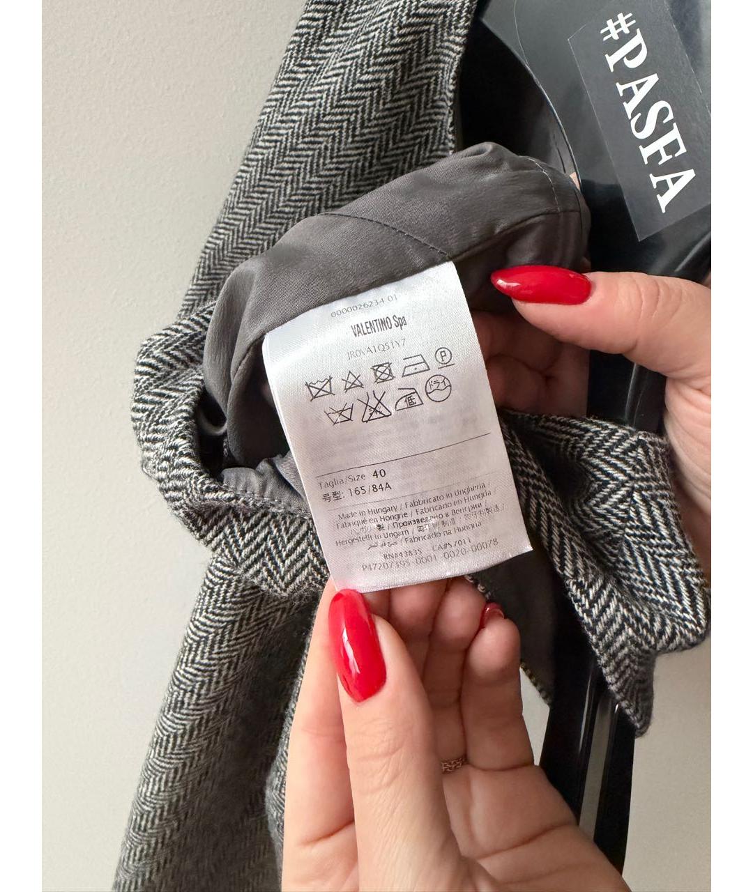 RED VALENTINO Антрацитовое шерстяное повседневное платье, фото 4