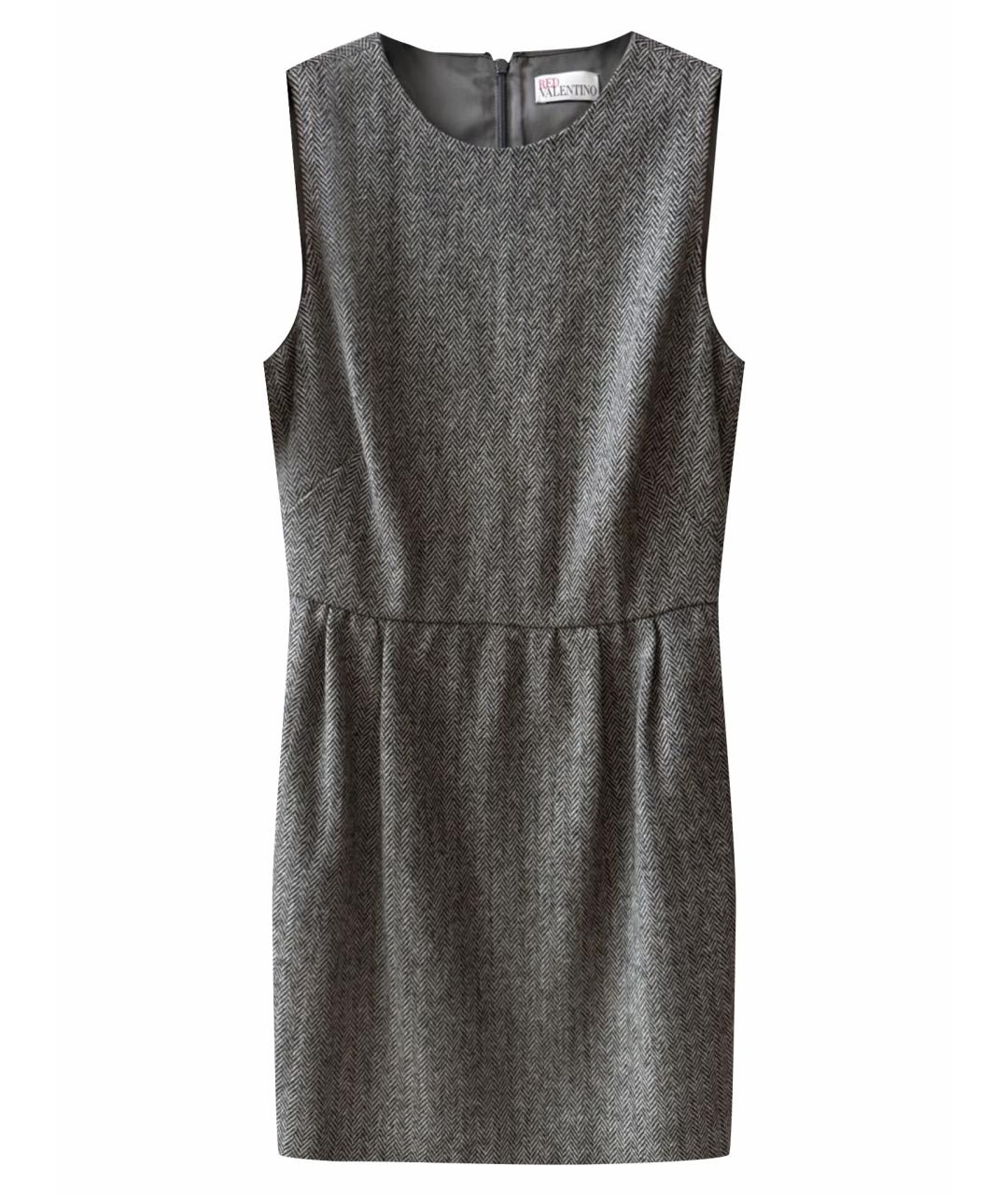 RED VALENTINO Антрацитовое шерстяное повседневное платье, фото 1