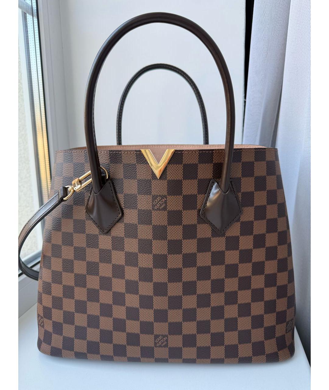 LOUIS VUITTON Коричневая сумка с короткими ручками, фото 4