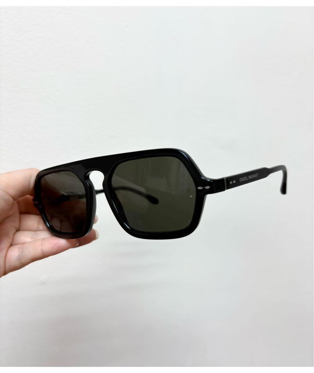 ISABEL MARANT Черные пластиковые солнцезащитные очки, фото 5