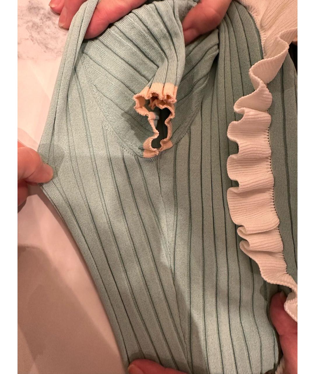 ELISABETTA FRANCHI Бирюзовое повседневное платье, фото 5