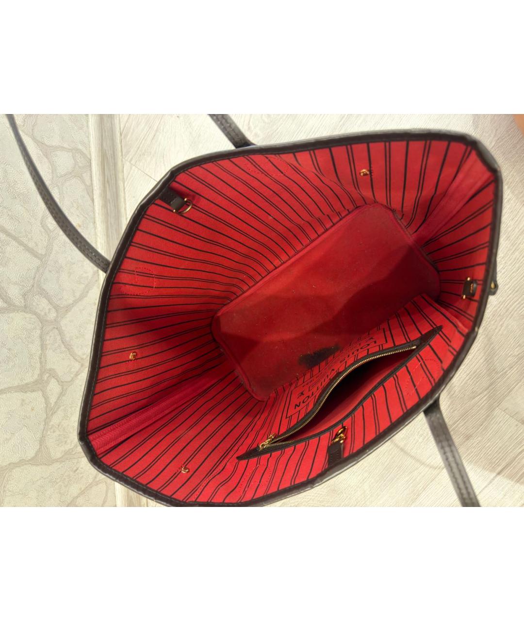 LOUIS VUITTON Коричневая сумка с короткими ручками, фото 4