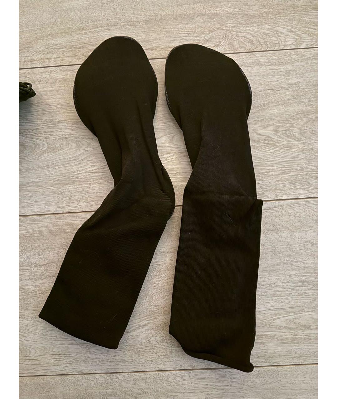 YEEZY Черные резиновые высокие кроссовки / кеды, фото 3