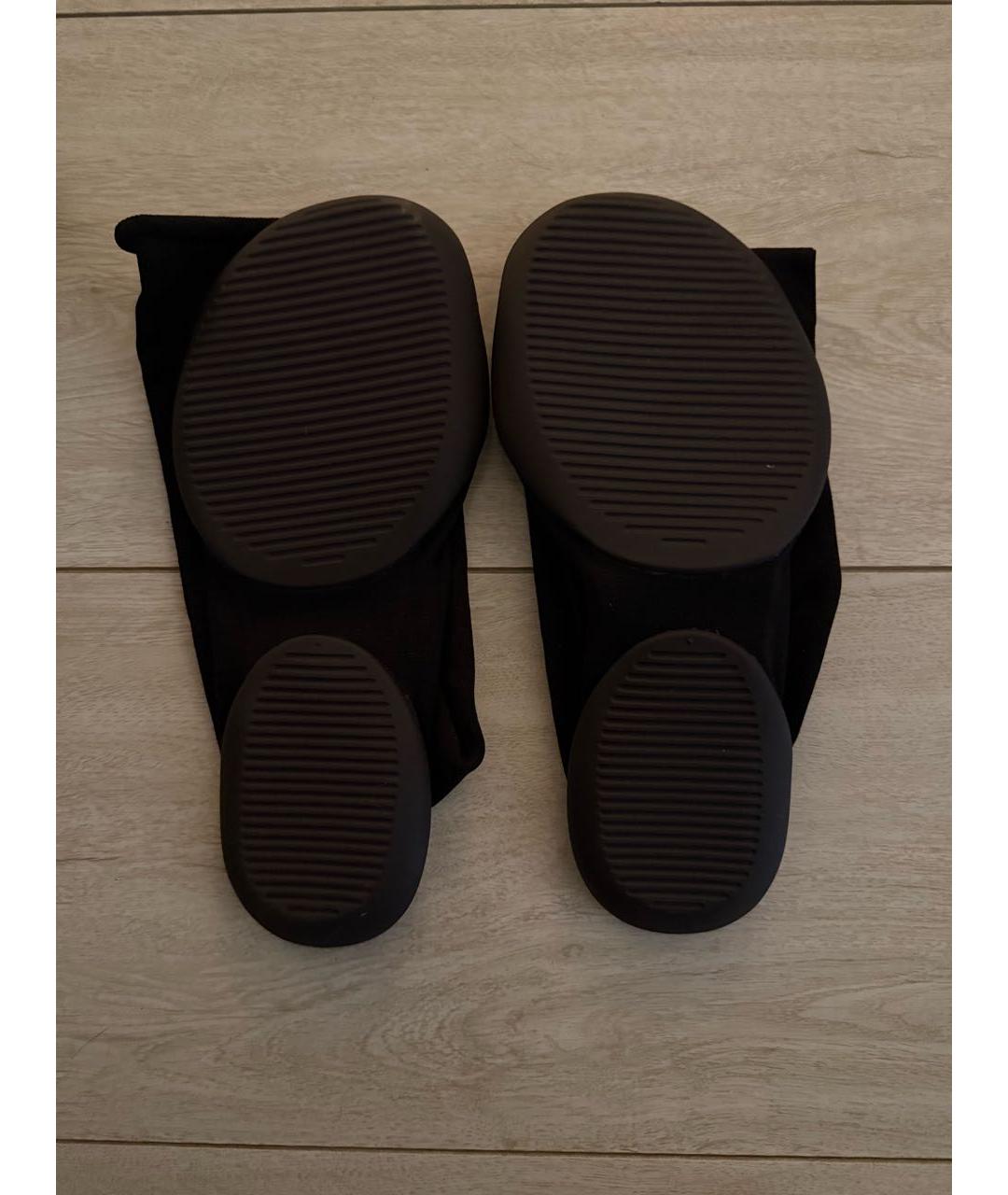 YEEZY Черные резиновые высокие кроссовки / кеды, фото 4