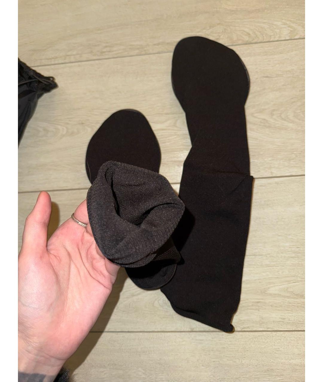 YEEZY Черные резиновые высокие кроссовки / кеды, фото 5