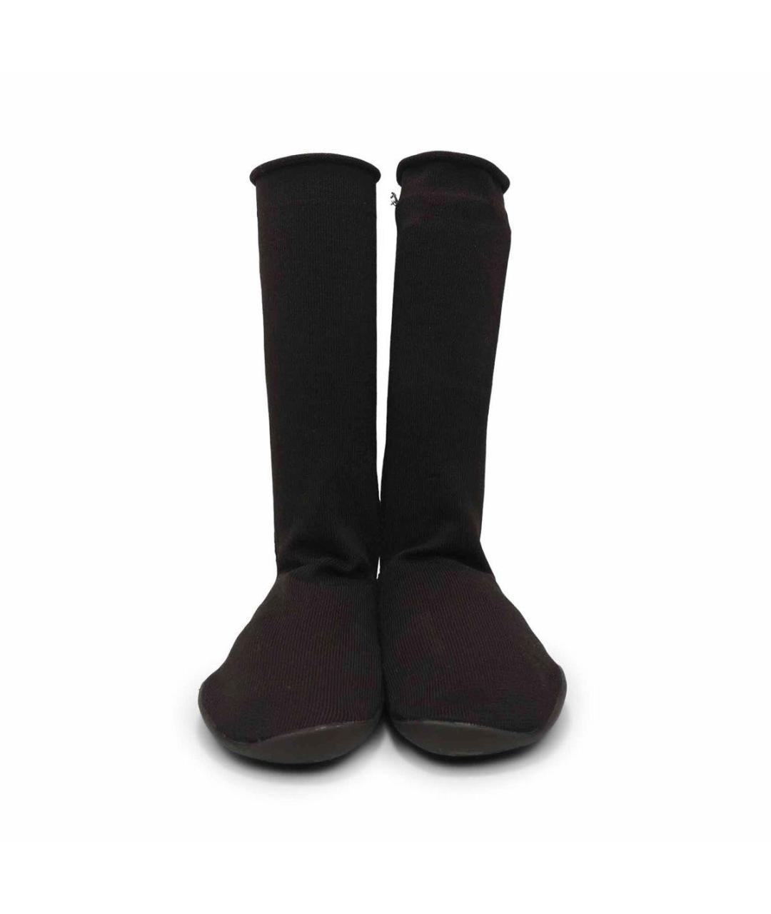 YEEZY Черные резиновые высокие кроссовки / кеды, фото 2