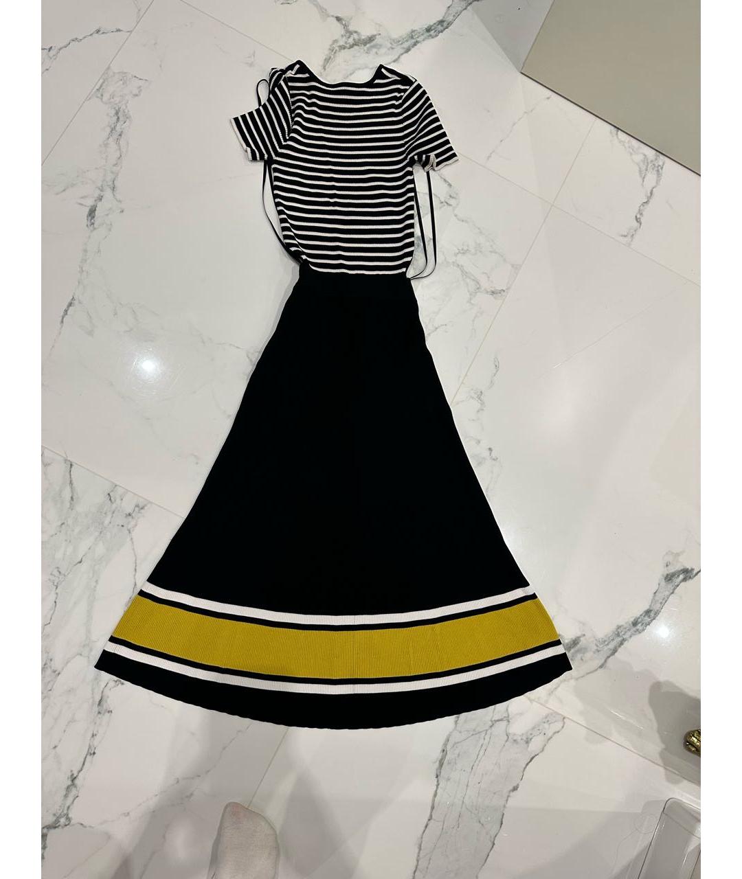 ELISABETTA FRANCHI Черное повседневное платье, фото 2