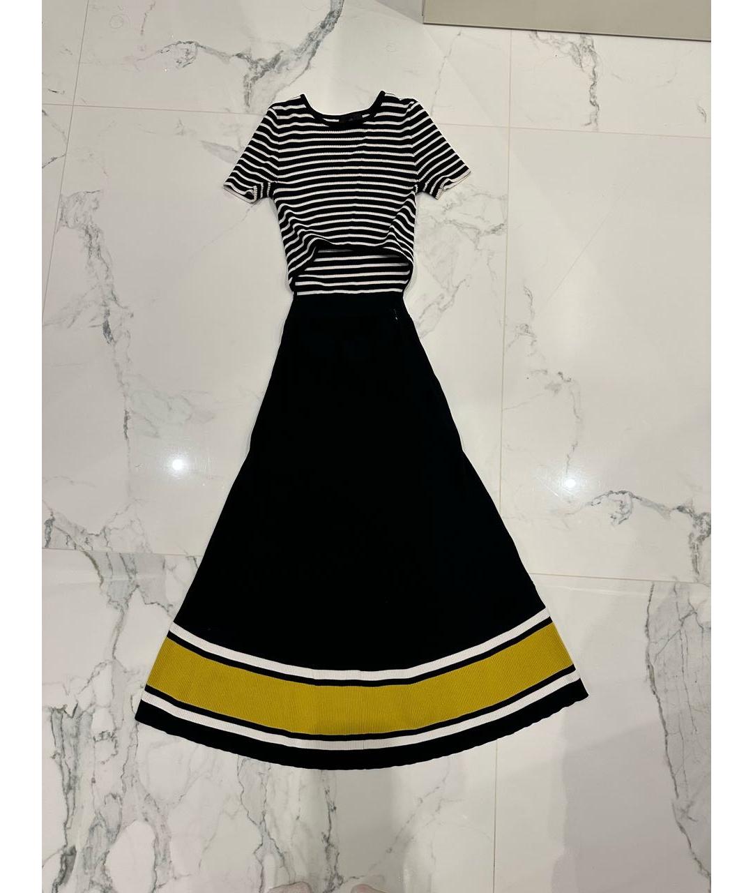 ELISABETTA FRANCHI Черное повседневное платье, фото 5